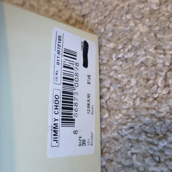 Jimmy Choo 124Kani Strappy Crystal shoes. Worn only 1x. 8 Comes w/ original box. - Picture 7 of 12